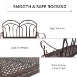 Bronze Metal Rocking Chair Swing Loveseat