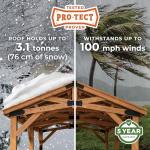 Norwood Cedar Patio Gazebo - Heavy Duty Shelter
