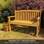 Woodside Outdoor Wooden Two-Seater Garden Bench