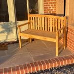 Woodside Outdoor Wooden Two-Seater Garden Bench
