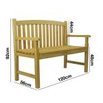 Woodside Outdoor Wooden Two-Seater Garden Bench