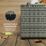 Light Grey Rattan Outdoor Coffee Table with Glass Top