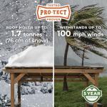 Saxony XL BBQ Gazebo with Cedar Canopy