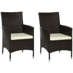Outsunny Outdoor Rattan Armchair Dining Chair Set