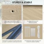 Beige Foldable Pop Up Gazebo with Mesh Sides