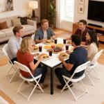 Set of 20 Foldable Waterproof Metal Frame Chairs