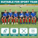 Portable Folding Soccer Bench with Backrest - 6 Seats