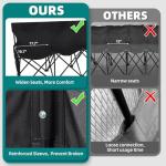 Portable Folding Soccer Bench with Backrest - 6 Seats