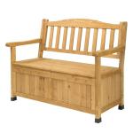 Large Wooden Outdoor Storage Bench with Seating