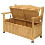 Large Wooden Outdoor Storage Bench with Seating