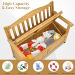 Large Wooden Outdoor Storage Bench with Seating