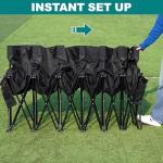 Portable Folding Soccer Bench with Backrest - 6 Seats
