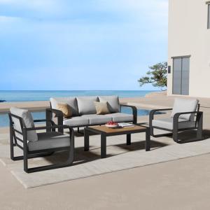 Oasbira 4-Piece Aluminum Patio Furniture Set