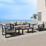 Oasbira 4-Piece Aluminum Patio Furniture Set