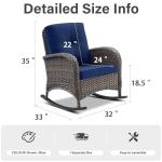 Belord Outdoor Rocking Chair with Cushions