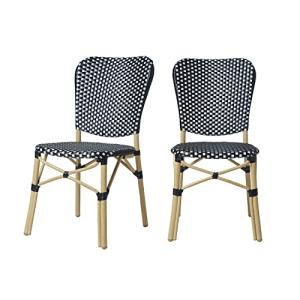 Orsay French Bistro Wicker Chairs - Set of 2