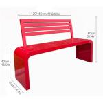 Galvanized Outdoor Bench for 2-3 People