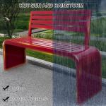 Galvanized Outdoor Bench for 2-3 People