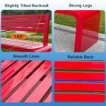 Galvanized Outdoor Bench for 2-3 People