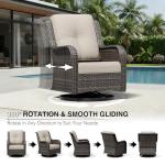 Joyside 3 Piece Wicker Patio Set with Rockers