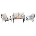 4-Piece Outdoor Metal Patio Furniture Set