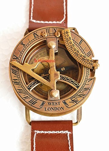 Antique Brass Wrist Watch Compass - Nautical Gift