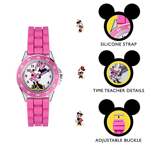 Minnie Mouse Pink Analog Time-Teacher Watch