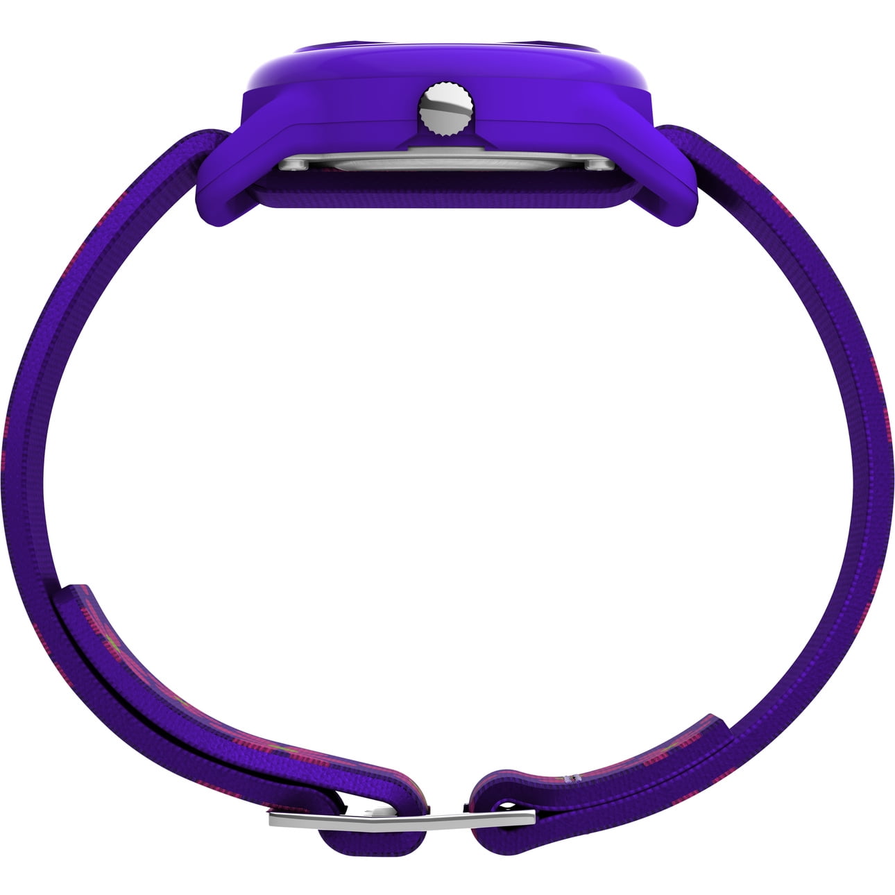 Kids' Purple/Floral Analog Watch with Elastic Strap
