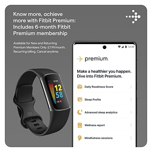 Fitbit Charge 5 - Health & Fitness Tracker with GPS