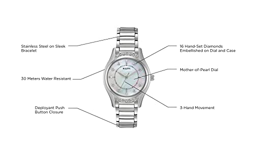Bulova Diamond Ladies' Steel Quartz Watch
