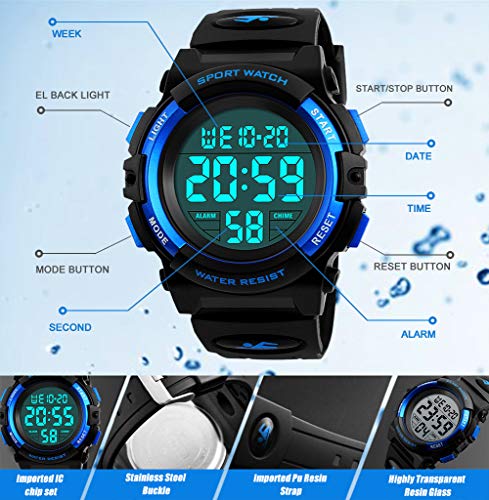 Waterproof Kids Digital Sports Watch