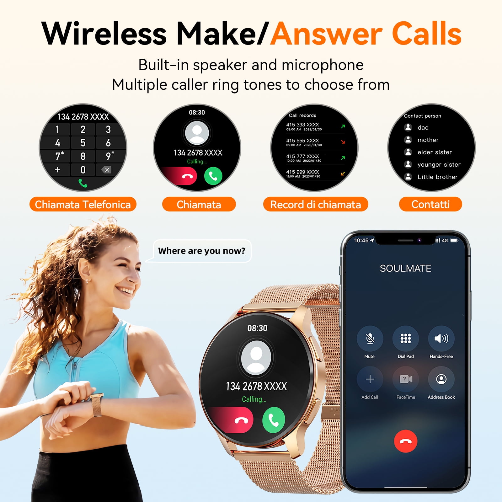 Women's Smartwatch with Call Function & Fitness Tracking