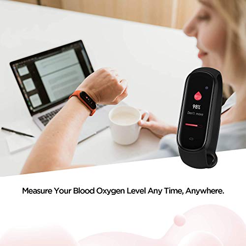 Black Fitness Tracker with Alexa & Health Monitoring