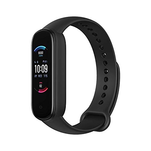 Black Fitness Tracker with Alexa & Health Monitoring