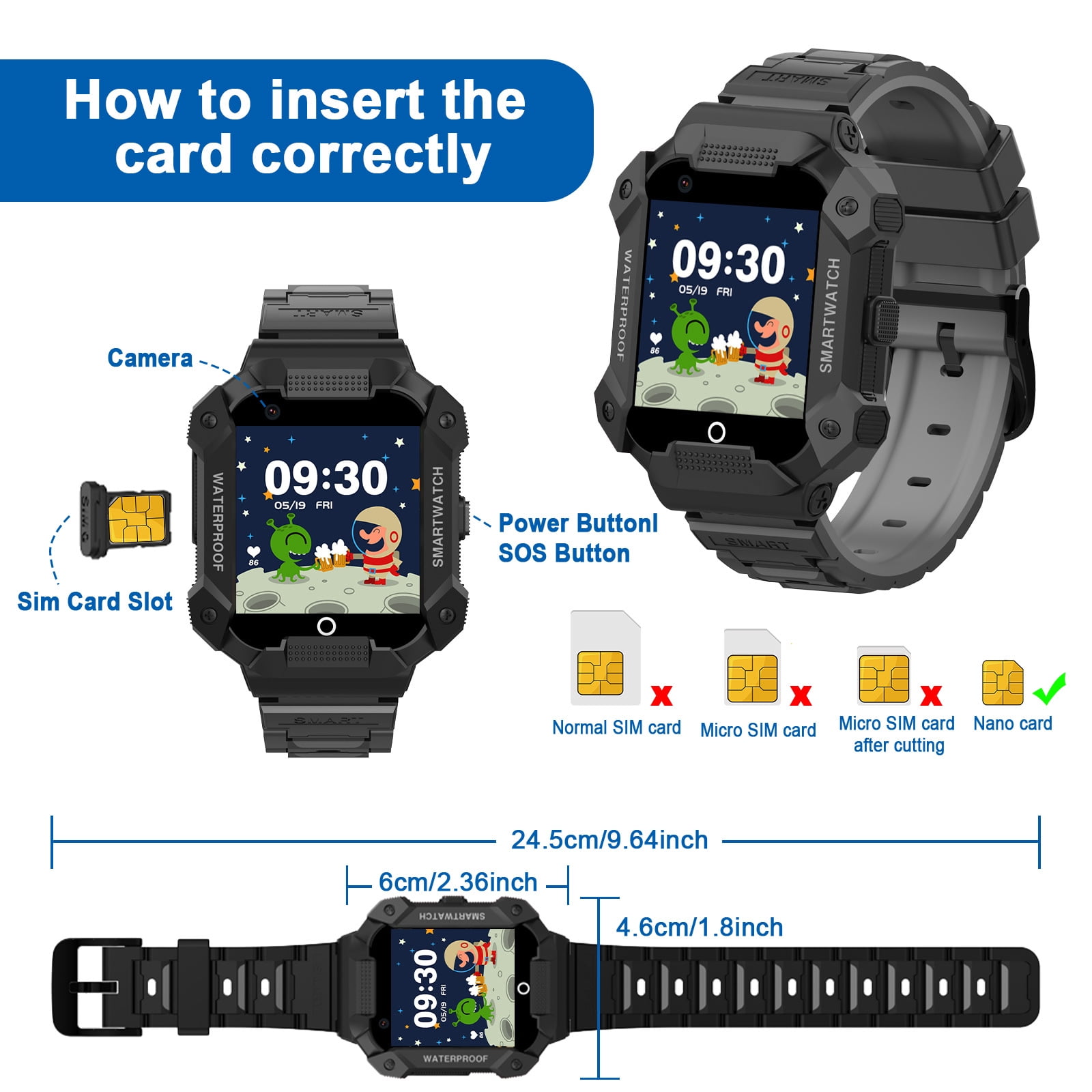 PTHTECHUS S07 4G GPS Smartwatch for Kids