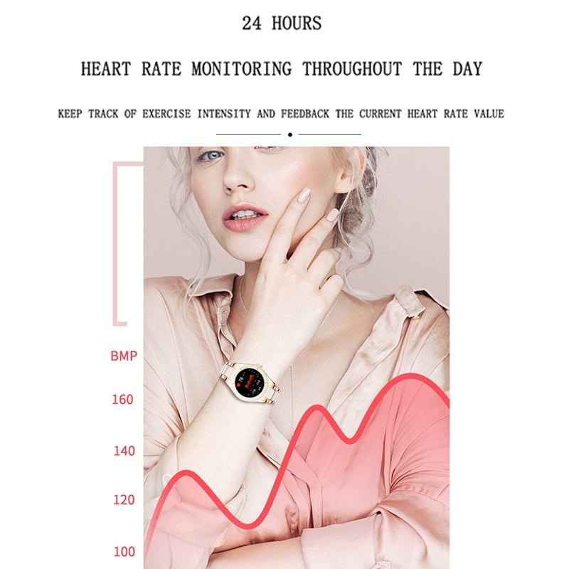 Blue Wireless Women's Smartwatch with Fitness Monitoring