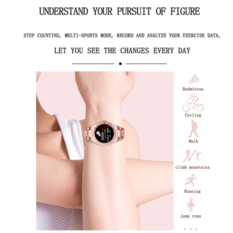 Blue Wireless Women's Smartwatch with Fitness Monitoring