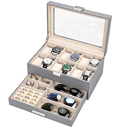 Voova 2-Layer Watch and Jewelry Organizer