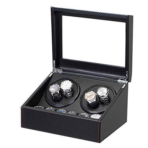 4-Motor Automatic Watch Winder with Leather Case