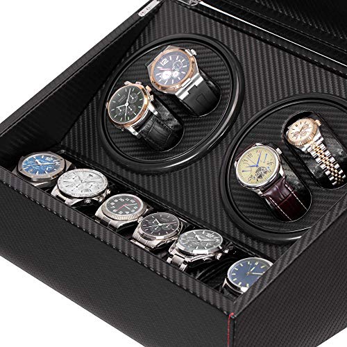 4-Motor Automatic Watch Winder with Leather Case