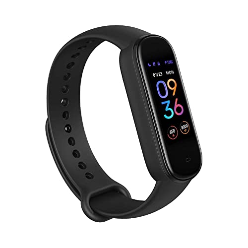 Black Fitness Tracker with Alexa & Health Monitoring
