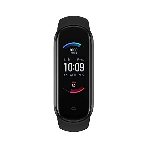 Black Fitness Tracker with Alexa & Health Monitoring
