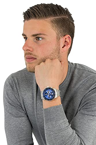 Men's Specialty 6621 Silver Stainless-Steel Swiss Quartz Dress Watch