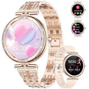 Women's Diamond Smart Watch with AMOLED Display