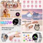 LES FLEURS Women's Smartwatch with Fitness Tracking
