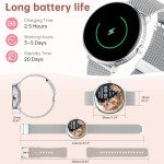 LES FLEURS Women's Smartwatch with Fitness Tracking