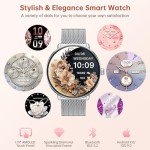 LES FLEURS Women's Smartwatch with Fitness Tracking