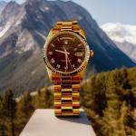 Rolex Day-Date President Black Roman Dial 36mm