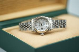 Ladies Rolex Datejust 26mm White Gold Diamond Dial