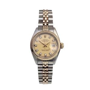 Rolex Datejust 69173 Gold & Steel Diamond Dial